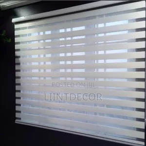 White Day and Night Window Blinds