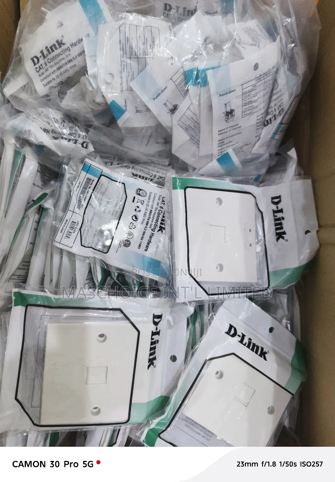 D-Link Single Face Plate + Modular Jack