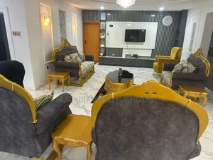 Complete Set of Royal Chair With a Centre Table and 4 Side Stool