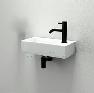 Slender White Wash Hand Basin for Small Space Bathrooms