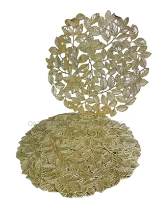 Luxurious Golden Color Home / Restaurant Table Placemat 6 Pieces