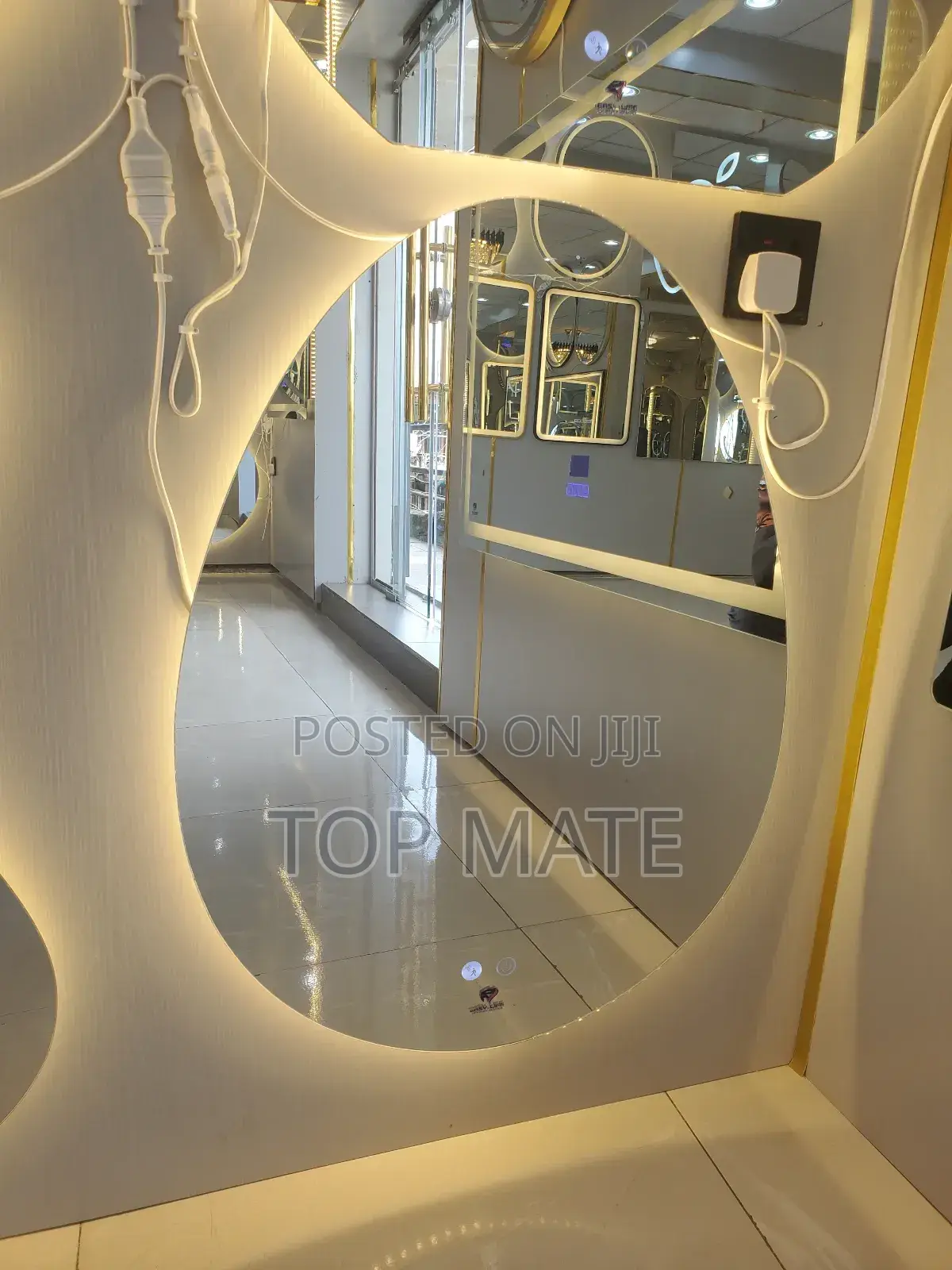 Digital Egg Shape Led Mirror