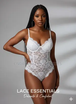 Luxury White Lace Bodysuit – Elegant, Stretchy Figure-hugging