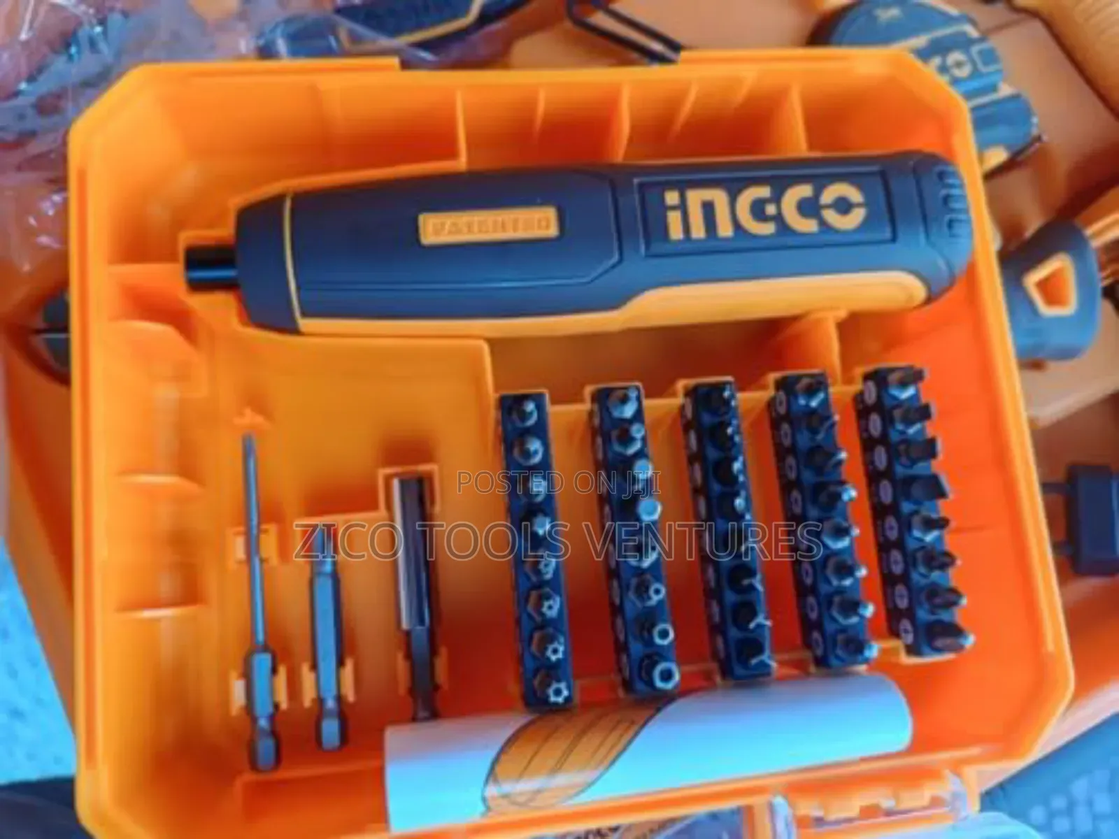 Ingco 4v Compact Cordless Electric Rechargeable Screwdriver Set.