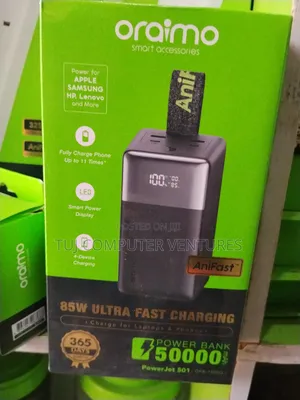 Oraimo 85w Ultra Fast Charging Powerbank. Laptop