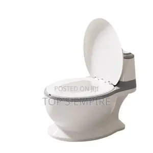 Children’S Plastic Simulated Flushing Sound Toilet Trainer – Unisex