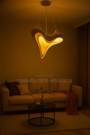 Modern Wabi Sabi Conch-Inspired Resin Pendant Lamp.
