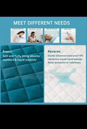 Waterproof Fitted Padded Bed Protector With 2 Pillow Cases 5 by 6