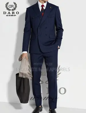 Latest Design Daro Double Breasted Stripes Men’S Suit
