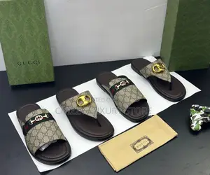 Gucci Quality Luxury Men Genuine Leather Pams
