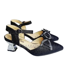 Black Princess Formal Event Low Heel Special Event Shoe