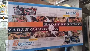Boscon Double Burner Table Top Gas Cooker Glas