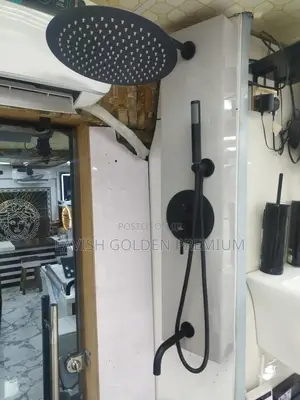 Round Black Conduit Shower 5 Ways