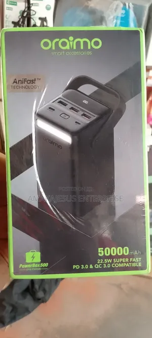 Oraimo Powerbox500 50000m-a-H 22.5w Powerbank With Led Light