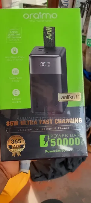 Oraimo Power- 50000mah Laptop 85w Display Power-Bank