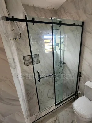 Sliding Shower Glass Door {Black Accessory