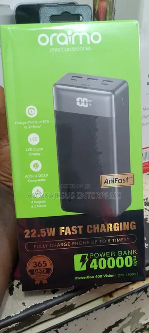 Oraimo 40000mah Superior Quality Ultra Fast Charging Power Bank