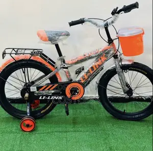 Kids' Bicycle With Training Wheels and a Front Basket