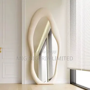 Full Length Floor Mirror, Irregular Wavy Wave Arched Design 60cmx160cm