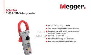 Megger Dcm1500 True RMS Ac/Dc Clamp Meter - 1500a