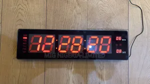 Led Wall Digital Alarm Clock Home 12/24h Clock Calendar