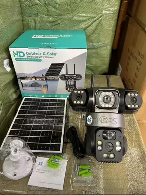 V380pro 3 Adjustable Lens Solar CCTV Camera