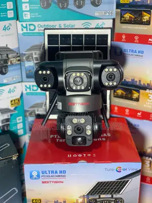 V380pro 3 Adjustable Lens Solar CCTV Camera