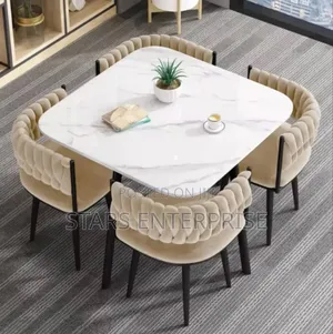 4 Seater Luxe Marble Dining