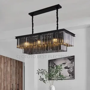 Black Crystal Chandelier Light Dining Sitting Room Light