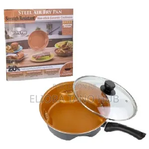 Scratch Resistant Steel Air Fry Pan With Lid