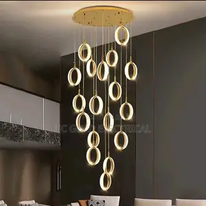 Luxury Crystal Chandelier Staircase Modern Minimalist Crystal Pendant