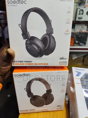 Porodo Soubdtec Leather Finish Wireless Stereo Headphone