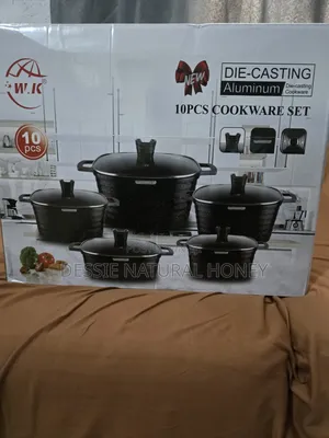 10pcs Aluminum Die Cast Heavy Duty Non-Stick Pots.