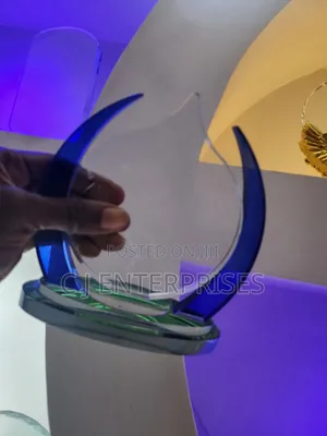Crystal Glass Award Plaque V66