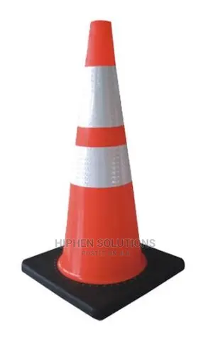28" Orange PVC Traffic Safety Cone With Black Base