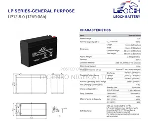 12v 9ah Leoch Origianl Ups Battery