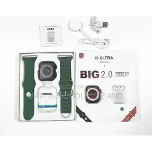 I8 Ultra Combo Smart Watch With Earphones.