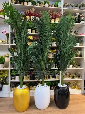 Artificial Plant In Fibre Vase
