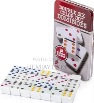 Quality Dominoes Game. '28 Color Dot Dominoes"