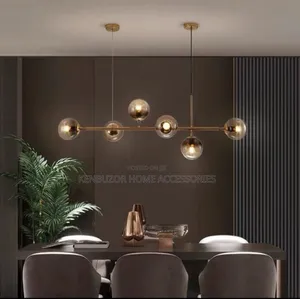 6 Glass Modern Hanging Lamp Chandelier