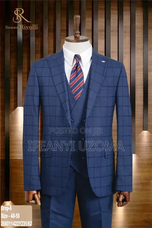 Check Material Classic Luxury Suit
