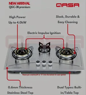 Qasa 3face High Quality Stainless Steel Built-in/Table Top Gas Cooker