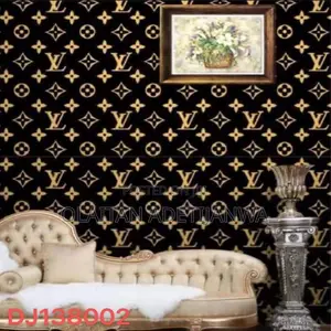 3d Black and Gold Cleanable Wallpaper