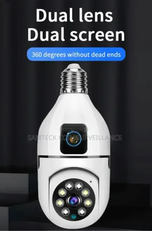 V380 Wifi Smart Bulb Camera Dual Lens