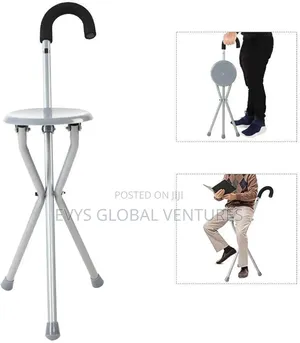Foldable Walking Stick With Seat