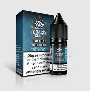 Just Juice Tobacco Club Sweet Cubano 20mg/10mg 50pg/50vg