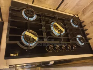 Image Inbuild 5 Burners Automatic Gas Cooker Hob 60x90cm (100%,Cooper)