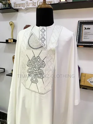 All White Men's Agbada/Native Wear