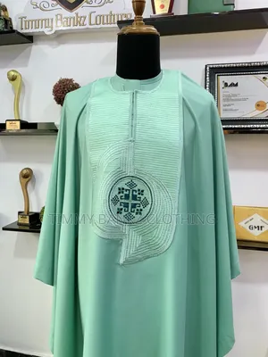 Mint Green Men's Agbada/Native Wear
