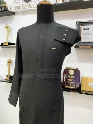 All Black Men's Kaftan/Senatorial Wear